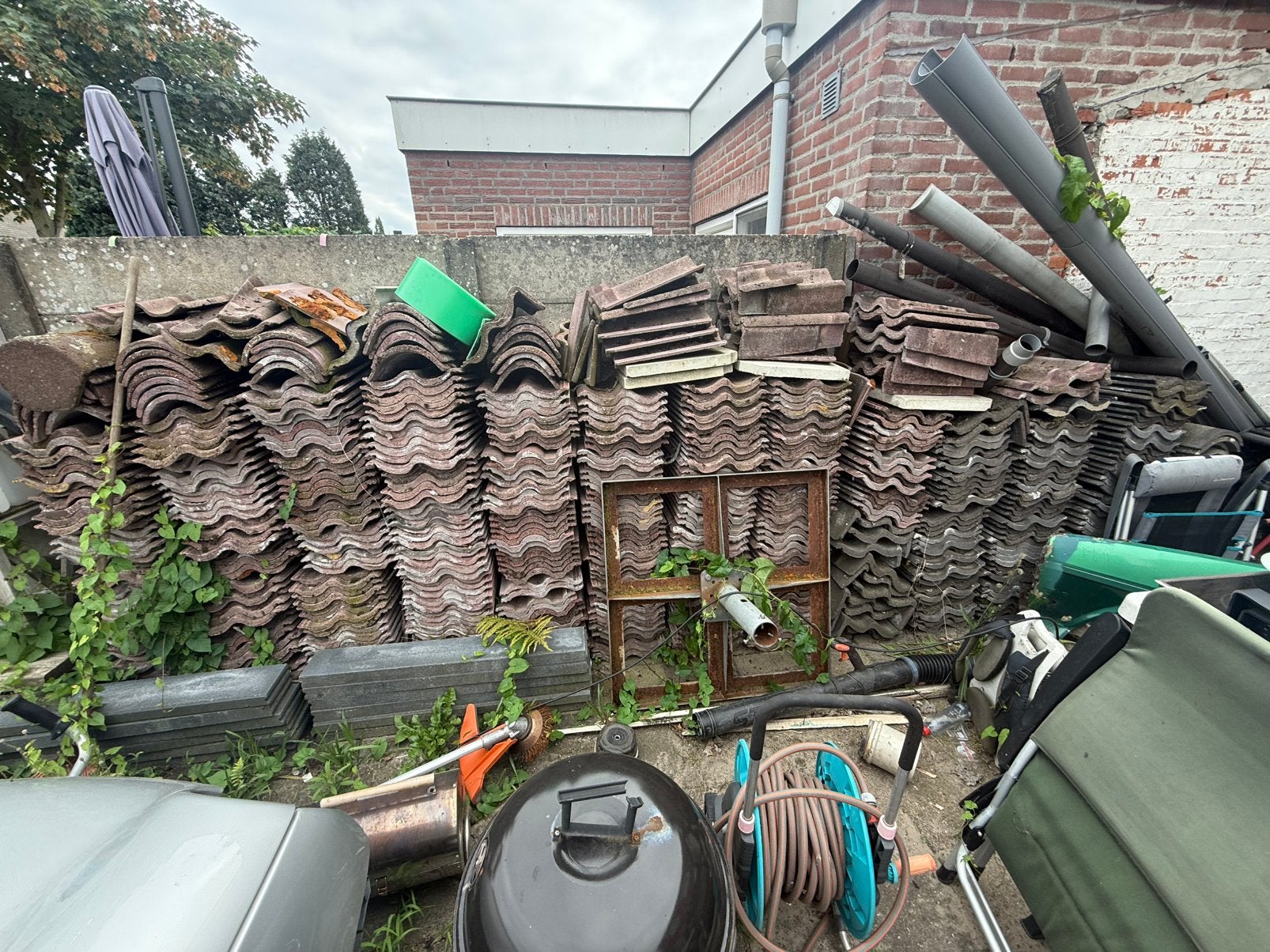 Partij dakpannen, Ophalen, Gebruikt, Steen of Klei, 15 m² of meer