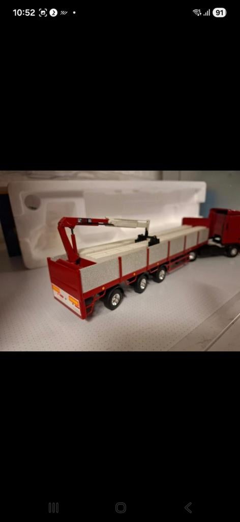 Daf xf met kraan en steennoplegger, Ophalen of Verzenden, Zo goed als nieuw, Bus of Vrachtwagen, Lion Toys