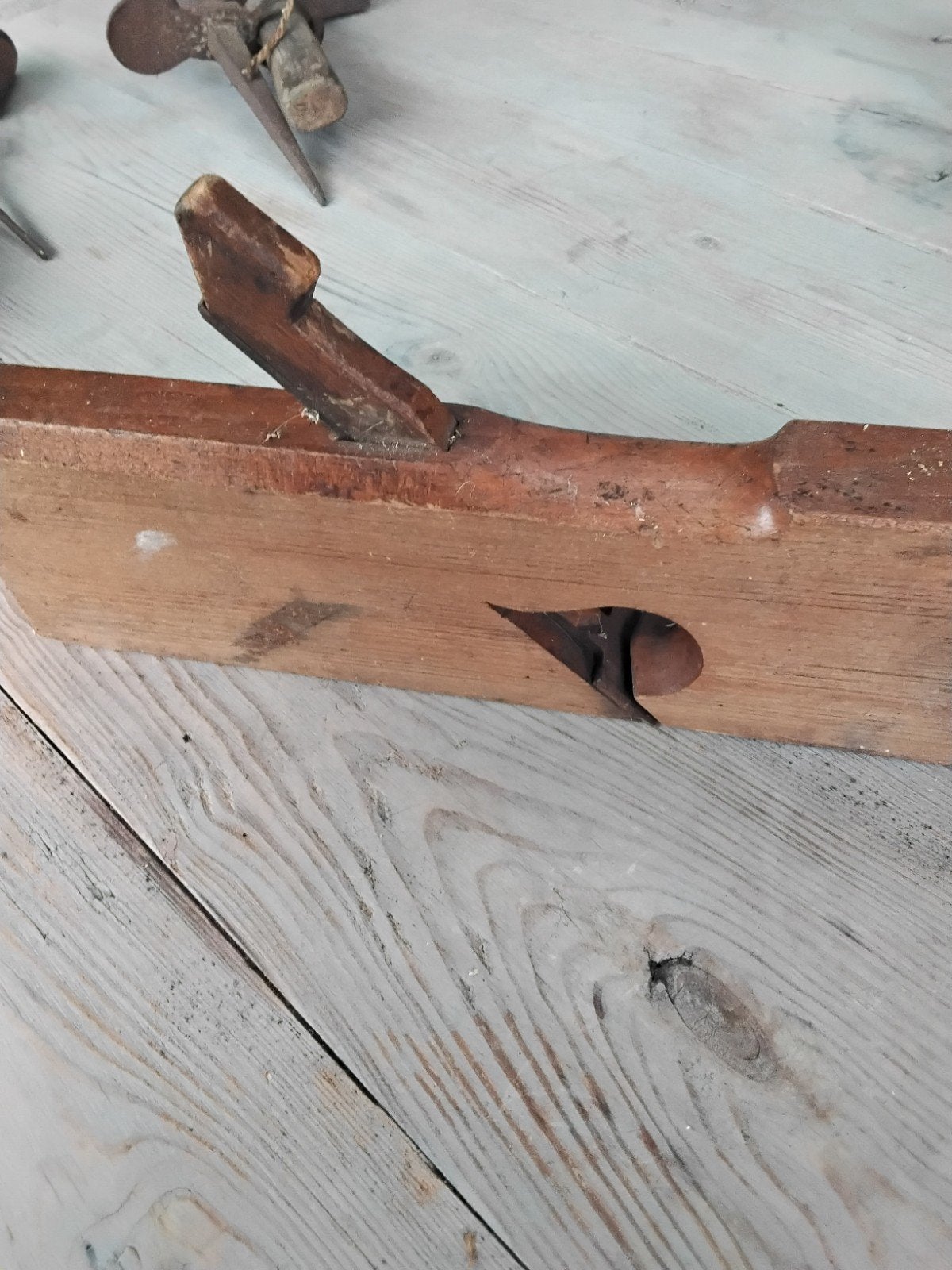 Oude houten sponningschaaf - Vintage gereedschap, Ophalen of Verzenden