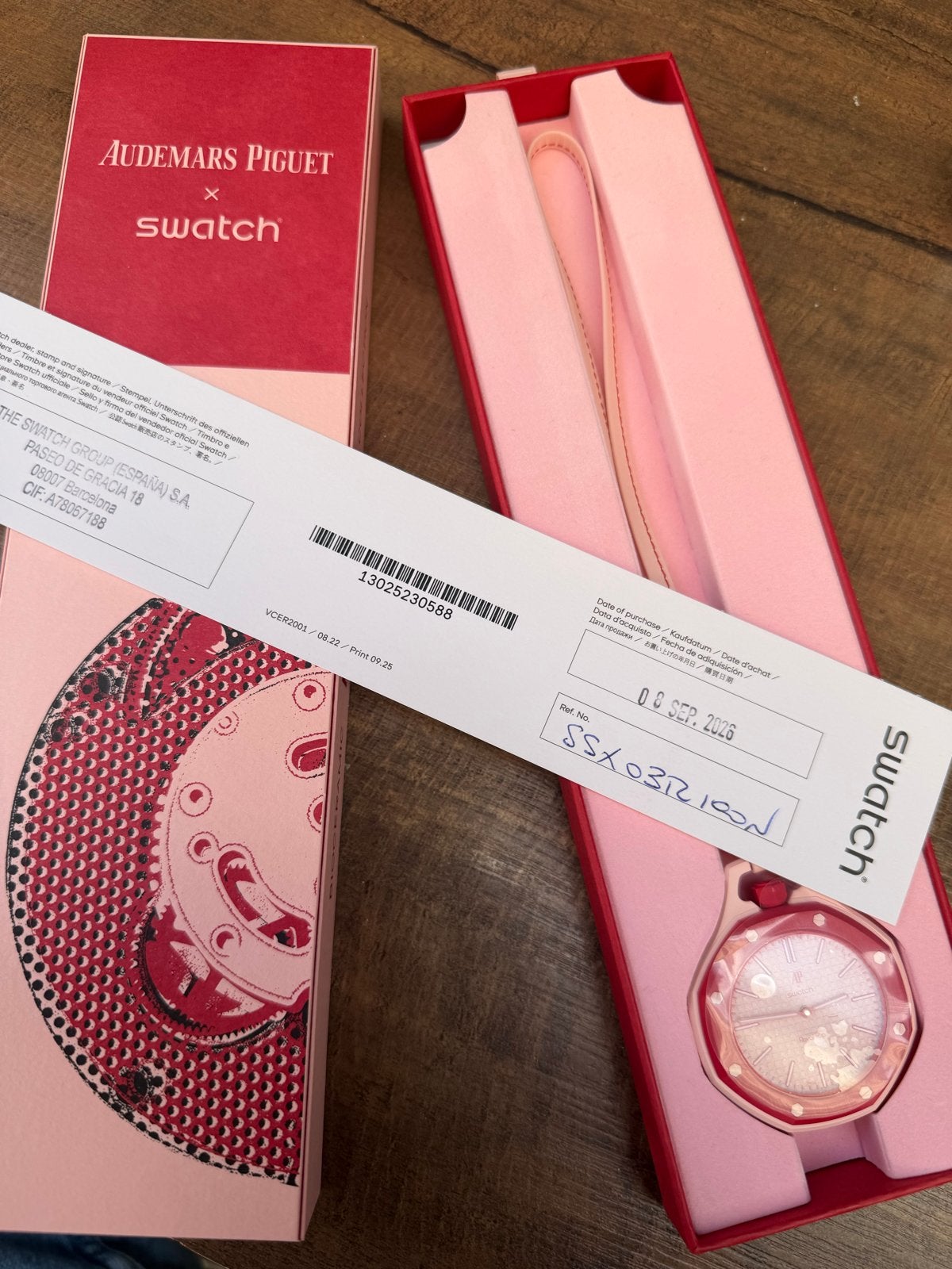 Audemars Piguet x Swatch Otto Rosso, Kunststof, Polshorloge, Swatch, Nieuw