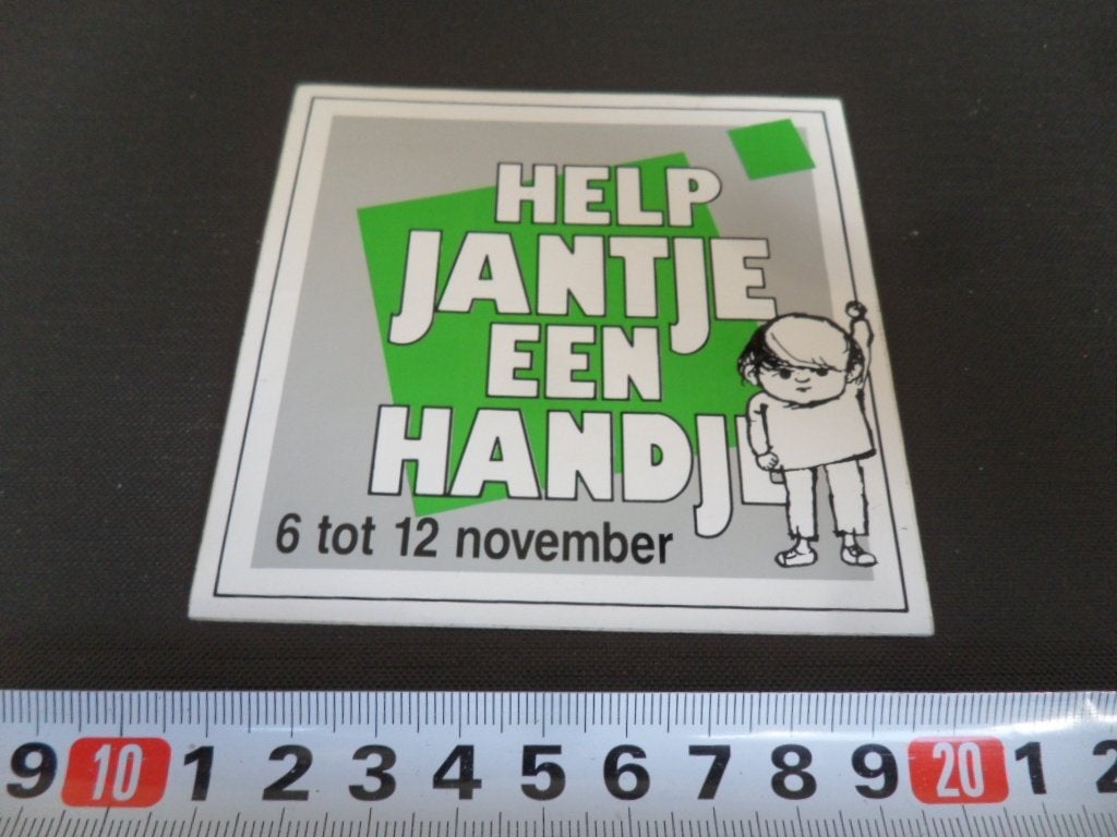 sticker Help Jantje een Handje  Jantje Beton GS254, Ophalen, Zo goed als nieuw