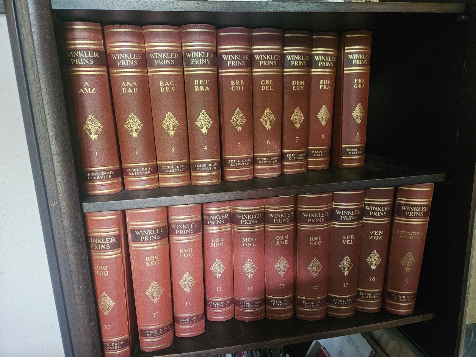 Complete Winkler Prins Encyclopaedie – 6e druk – 18 delen +, Boeken, Ophalen, Gelezen, Algemeen