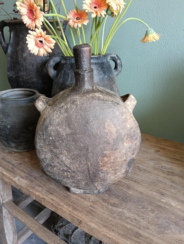 Leem Fles, Huis en Inrichting, Overige materialen, Ophalen of Verzenden, Grijs, Landelijk