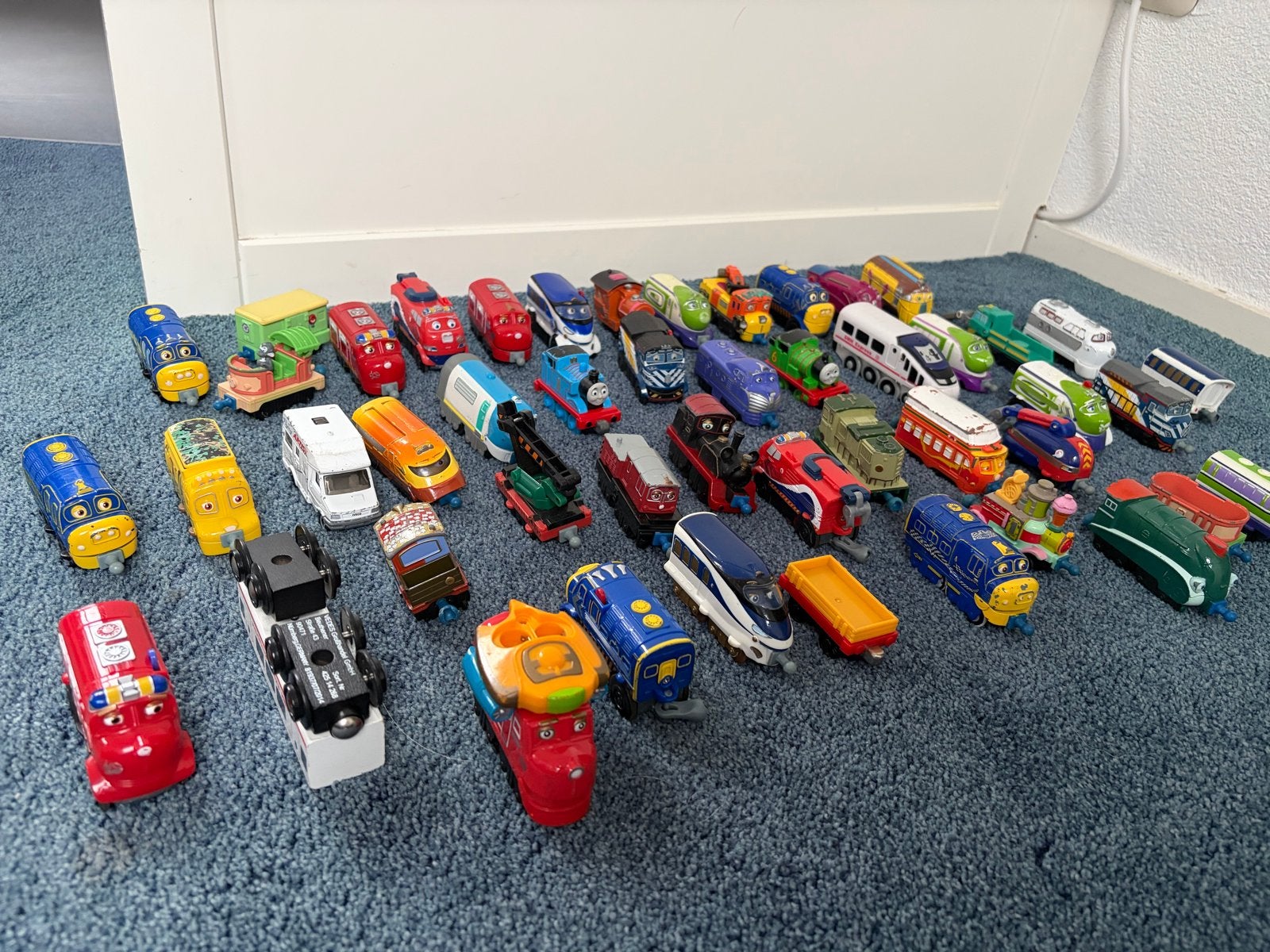 Grote collectie Chuggington en andere treinen met rails, Ophalen of Verzenden, Gebruikt