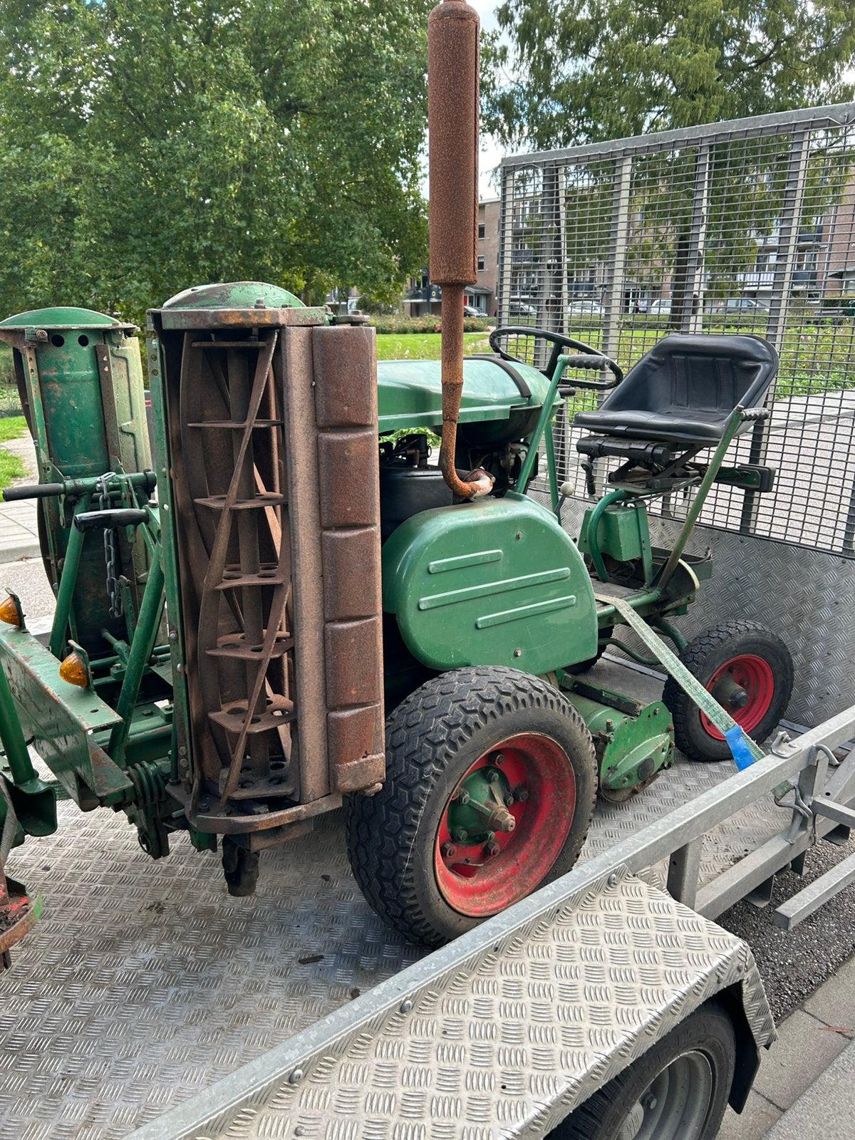 Prachtige Ransomes motor triple m 4 met MAG benzine motor., Ophalen, Gebruikt, Benzine-grasmaaier, 50 cm of meer