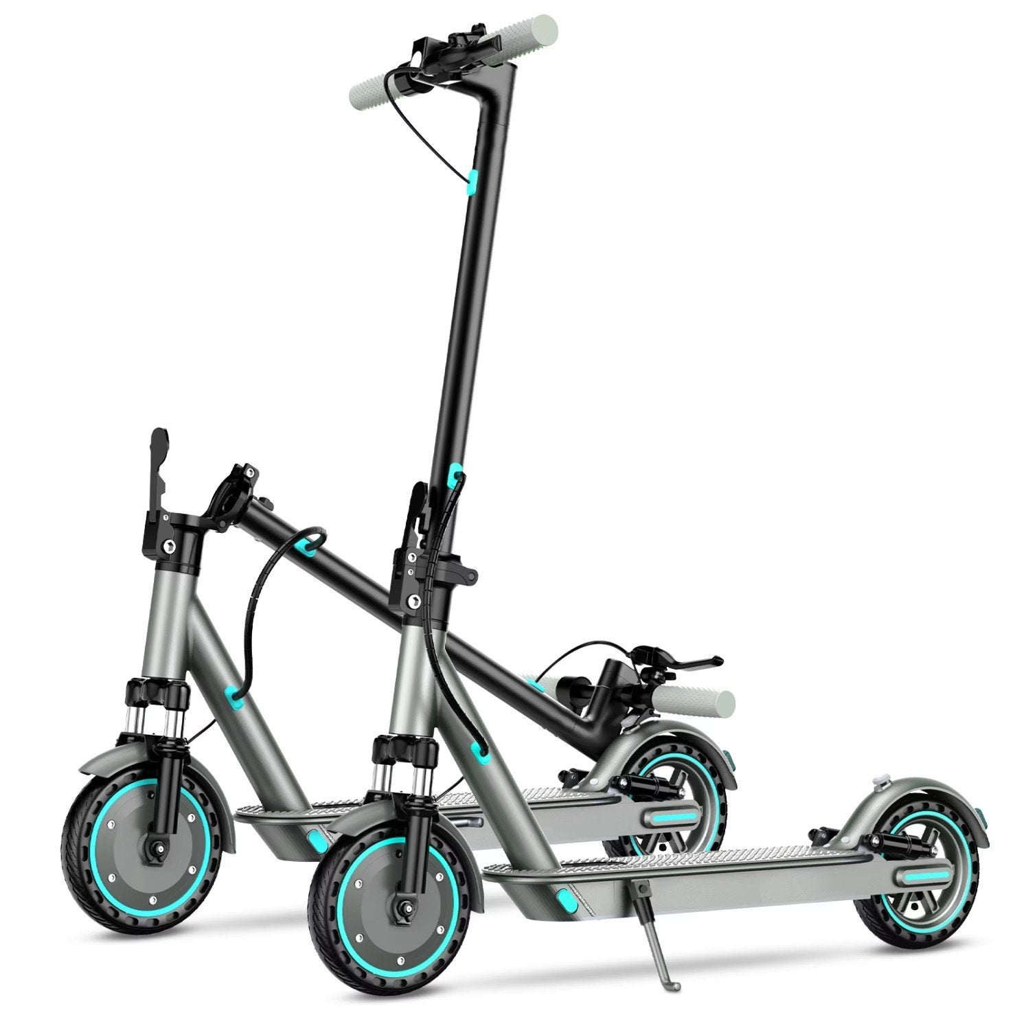 Nieuwe E-step dubbele vering 250W 25km/h grijs met blauw, Ophalen of Verzenden, Elektrische step (E-scooter)
