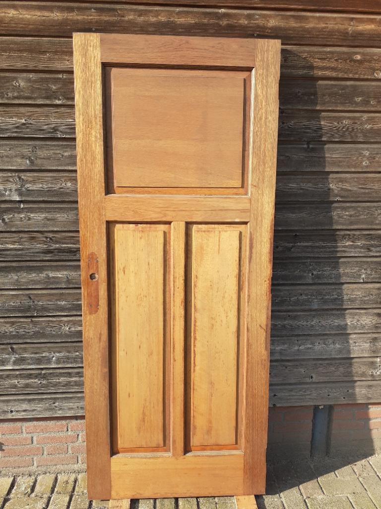 3 Eiken binnen deuren, Ophalen, 80 tot 100 cm, Binnendeur, Zo goed als nieuw