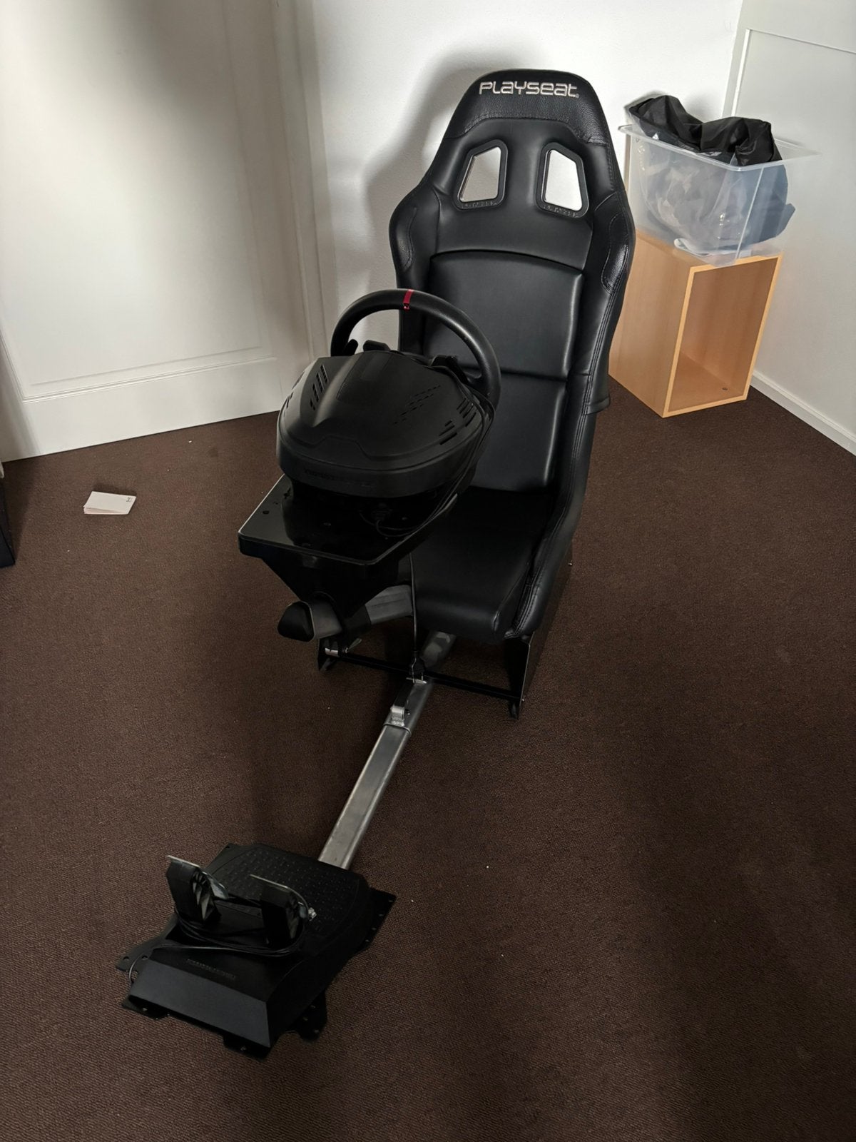 Playseat revolution incl. Thrustmaster T300 Ferrari edition, Spelcomputers en Games, Ophalen, Zo goed als nieuw, Draadloos, PlayStation 3