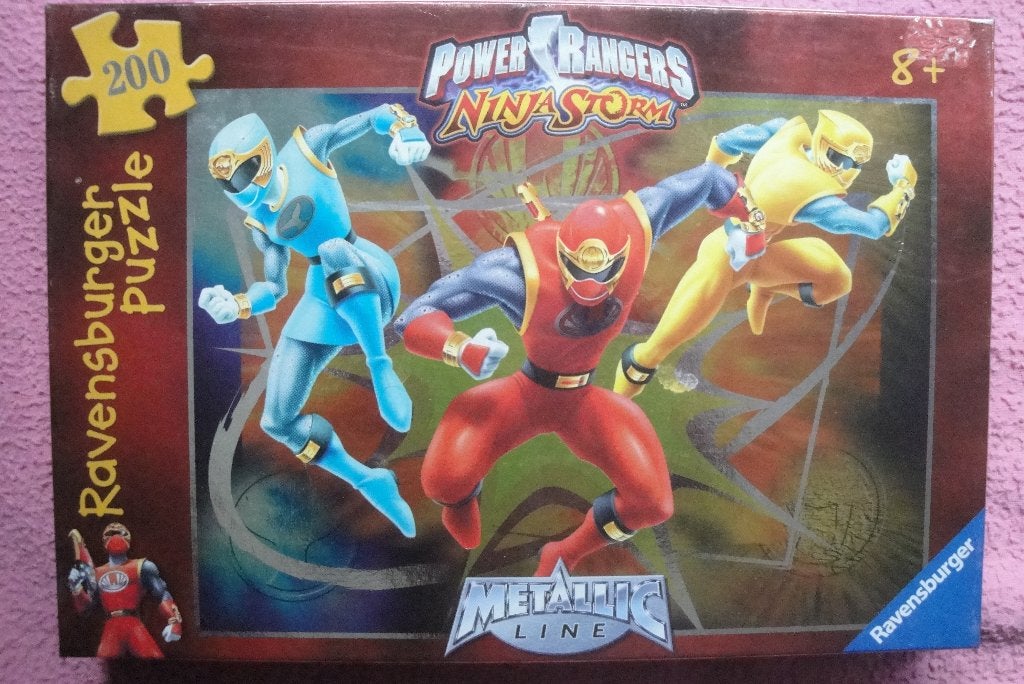RAVENSBURGER POWER RANGER KINDERPUZZLE  200st. 2,50euro, Ophalen of Verzenden, Minder dan 500 stukjes, Zo goed als nieuw, Legpuzzel