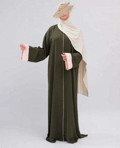 Nieuwe Sotra Kimono en abaya farha olive (S), Maat 38/40 (M), Sotra, Verzenden, Nieuw