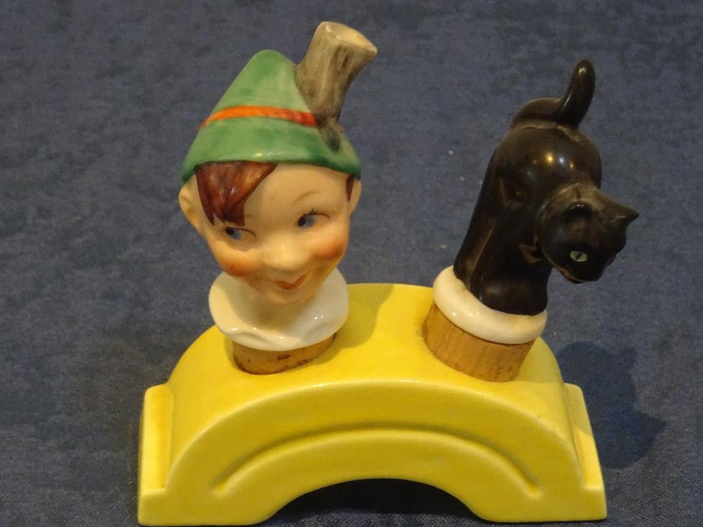 Goebel porselein wijnschenker Hans en Grietje zwarte kat, Ophalen of Verzenden