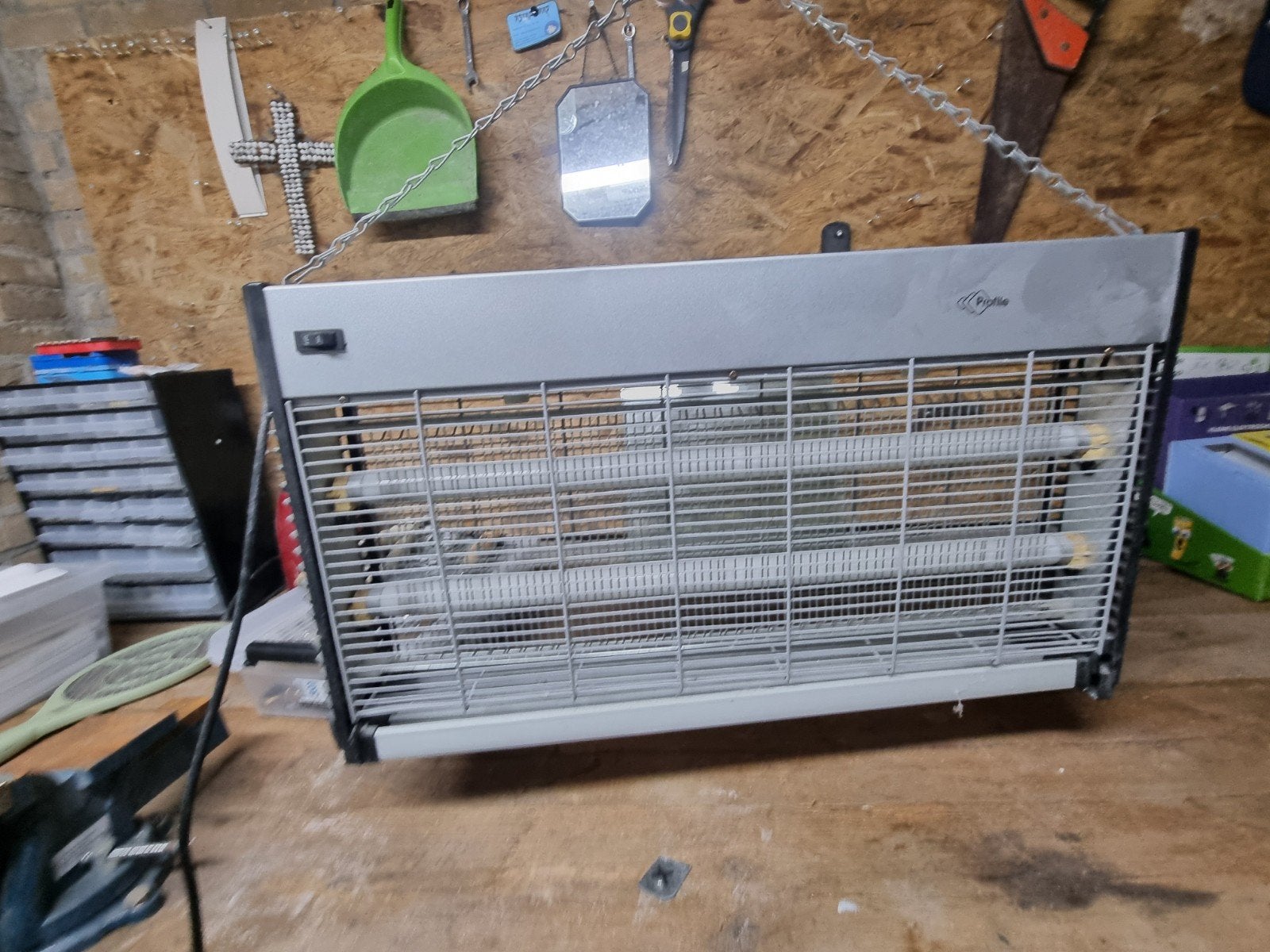 Vliegenlamp / insectenlamp, Ophalen, Gebruikt, Grijs, Metaal