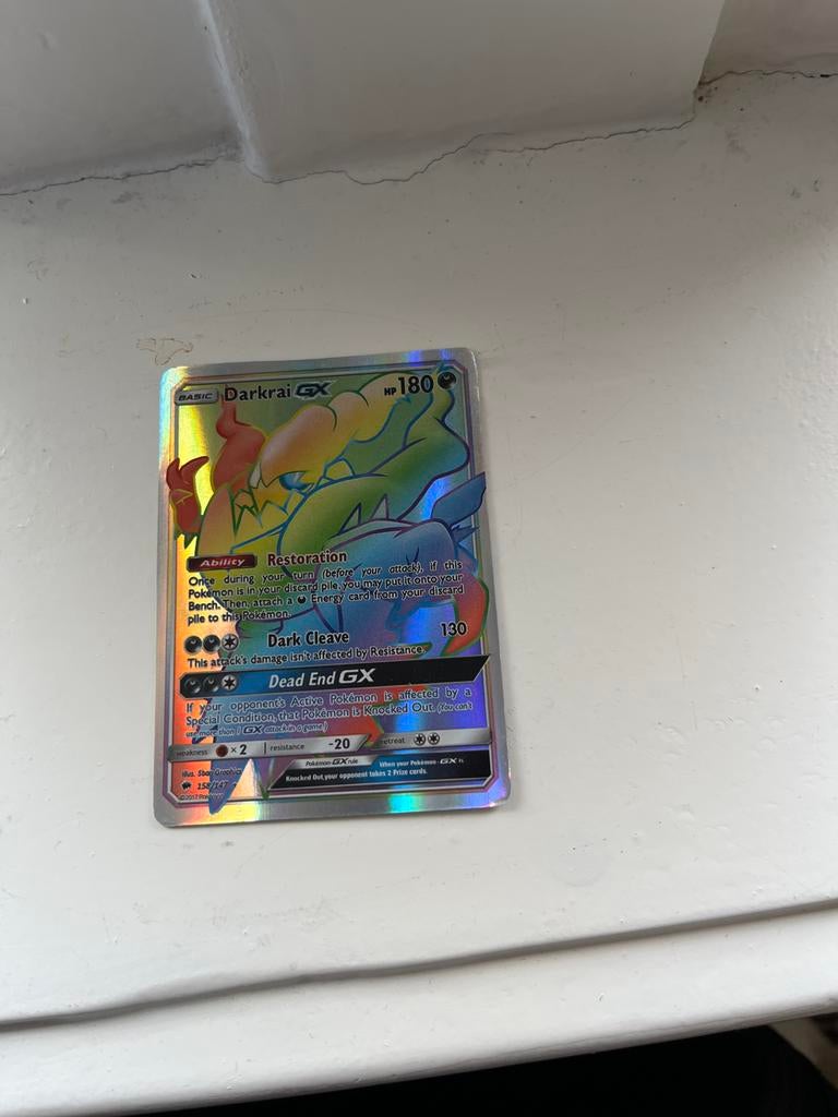 Darkrai GX Pokémon kaart - Goede staat, Ophalen of Verzenden, Gebruikt, Losse kaart, Foil