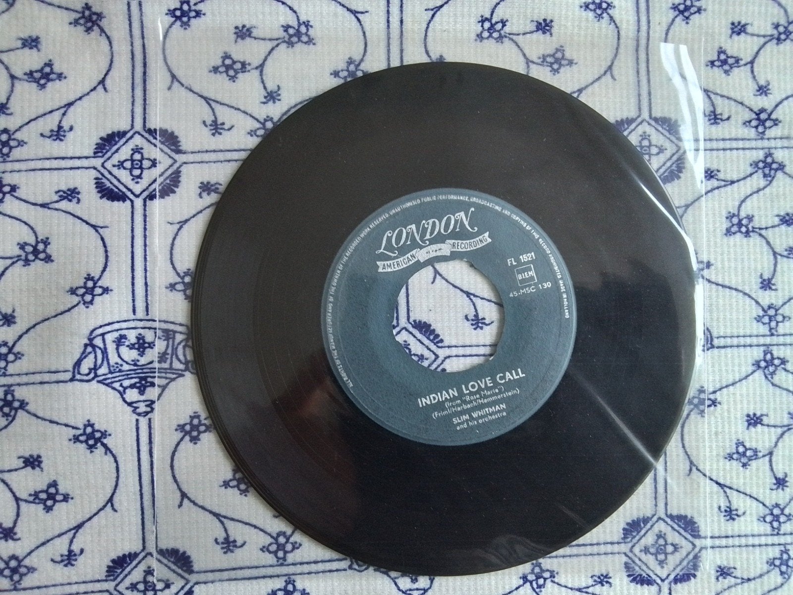 Slim whitman          Indian love call, Cd's en Dvd's, Ophalen of Verzenden, Zo goed als nieuw, 7 inch, Pop