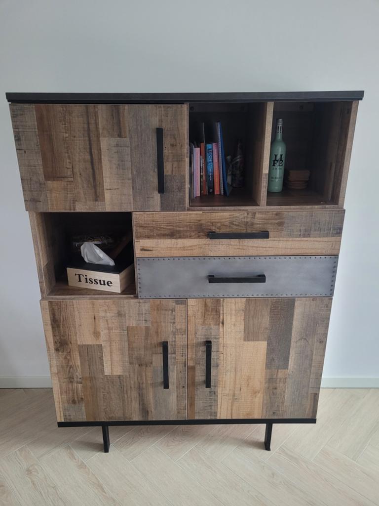 Industriële kast / opbergkast – TMC Wonen – 120x160x48 cm, Huis en Inrichting, Ophalen, Gebruikt, Minder dan 150 cm, 150 tot 200 cm