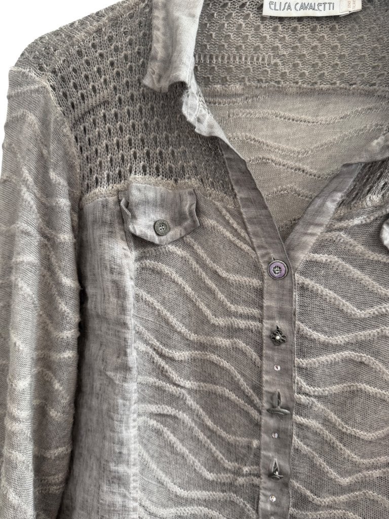 Elisa Cavaletti blouse L, Maat 38/40 (M), Ophalen of Verzenden, Zo goed als nieuw, Grijs