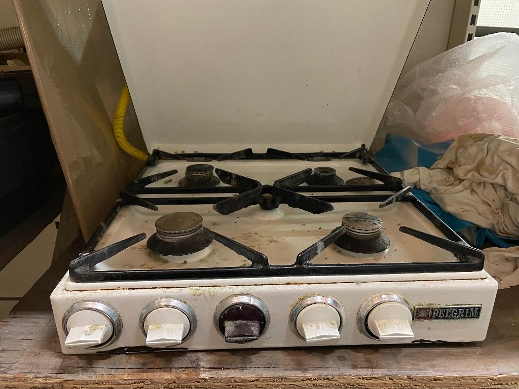 Gasfornuis gaskookplaat 4pits Pelgrim, Ophalen, Gebruikt, 4 kookzones, Gas