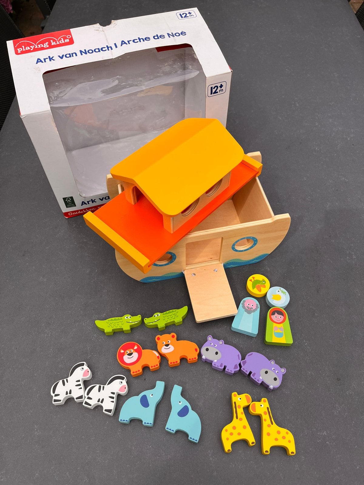 Playing Kids Ark van Noach houten speelgoed, Kinderen en Baby's, Speelgoed | Babyspeelgoed, Ophalen, Gebruikt, Overige typen