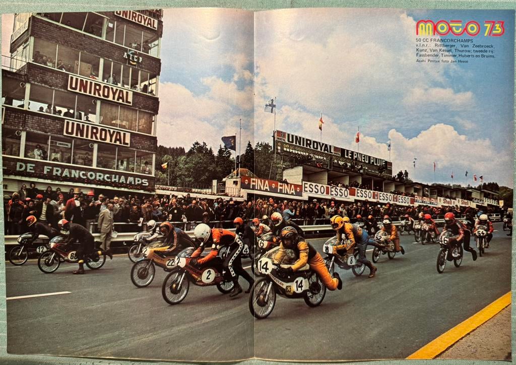 Poster 50cc Francorchamps, Verzamelen, Verzenden, Zo goed als nieuw, Motoren