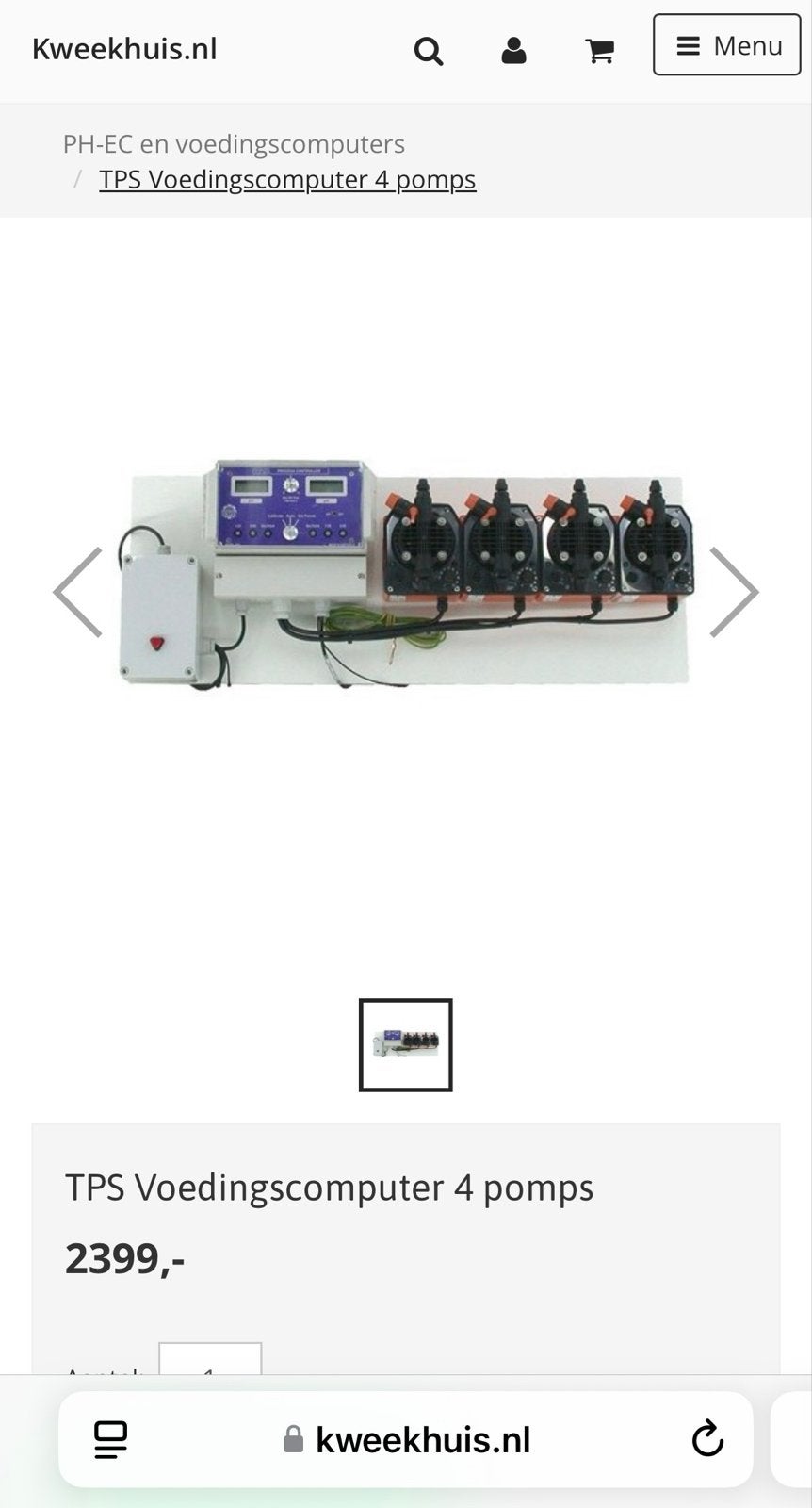TPS Voedingscomputer 3 en een 4 pomps voor kweekhuis, Ophalen, Nieuw, Klimaatbeheersing