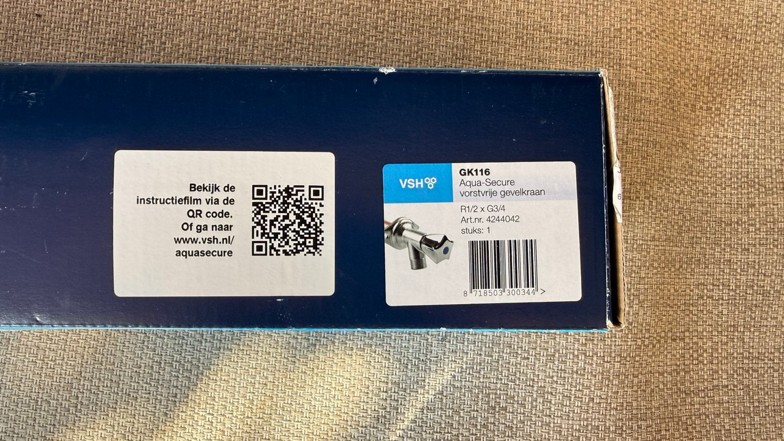 nieuwe VSH gk116 aquasecure vorstvrije buitenkraan, Tuin en Terras, Buitenkranen, Ophalen of Verzenden, Nieuw