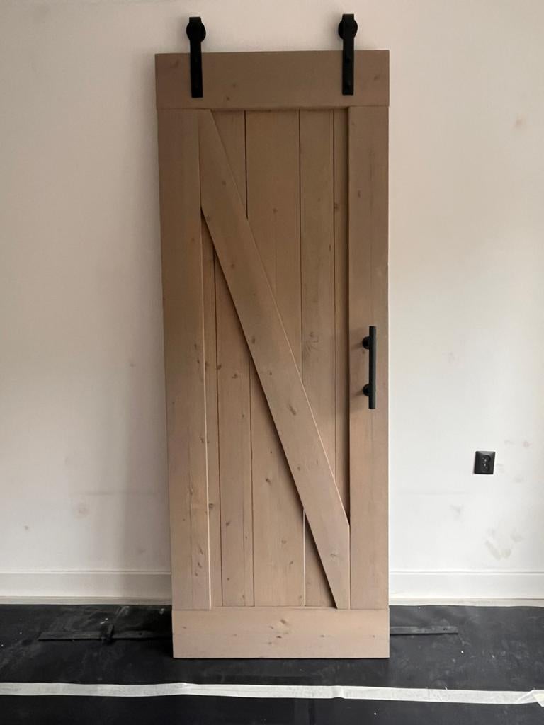 Schuifdeur, Doe-het-zelf en Verbouw, Deuren en Horren, Ophalen, Gebruikt, 80 tot 100 cm, 215 cm of meer