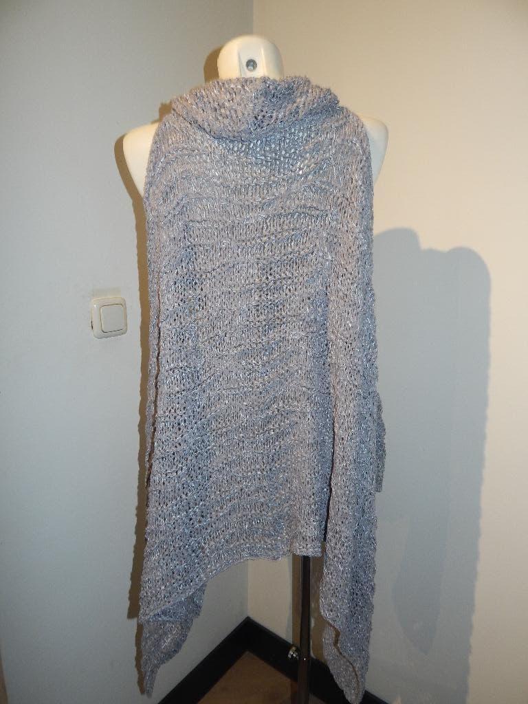 Sarah Pacini grof gebreid vest langer in punten hoogtes, Verzenden, Sarah Pacini, Maat 46/48 (XL) of groter, Zo goed als nieuw