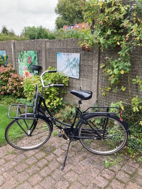 zwarte dames fiets, Fietsen en Brommers, Terugtraprem, Zo goed als nieuw, Minder dan 47 cm, Ophalen