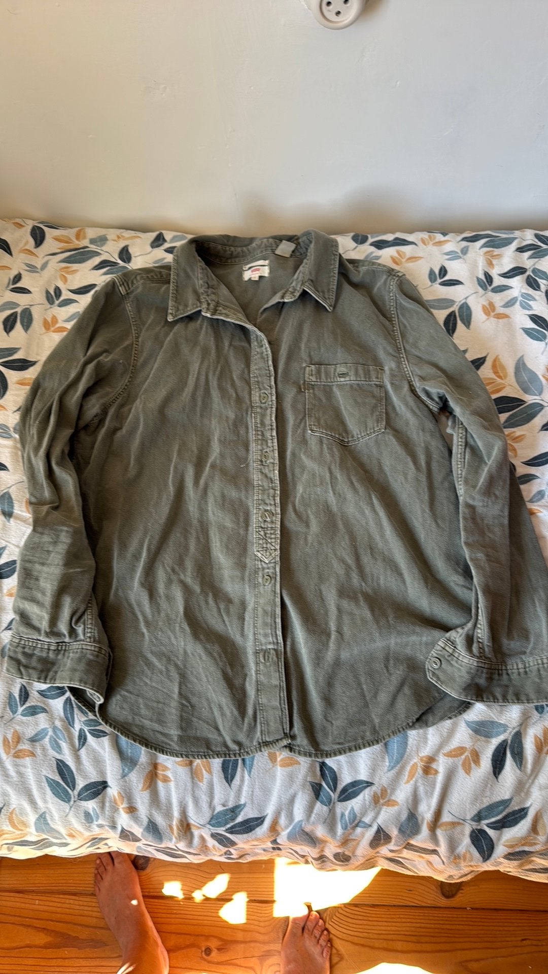 Boyfriend blouse levi’s, Kleding | Dames, Ophalen of Verzenden, Gedragen, Groen
