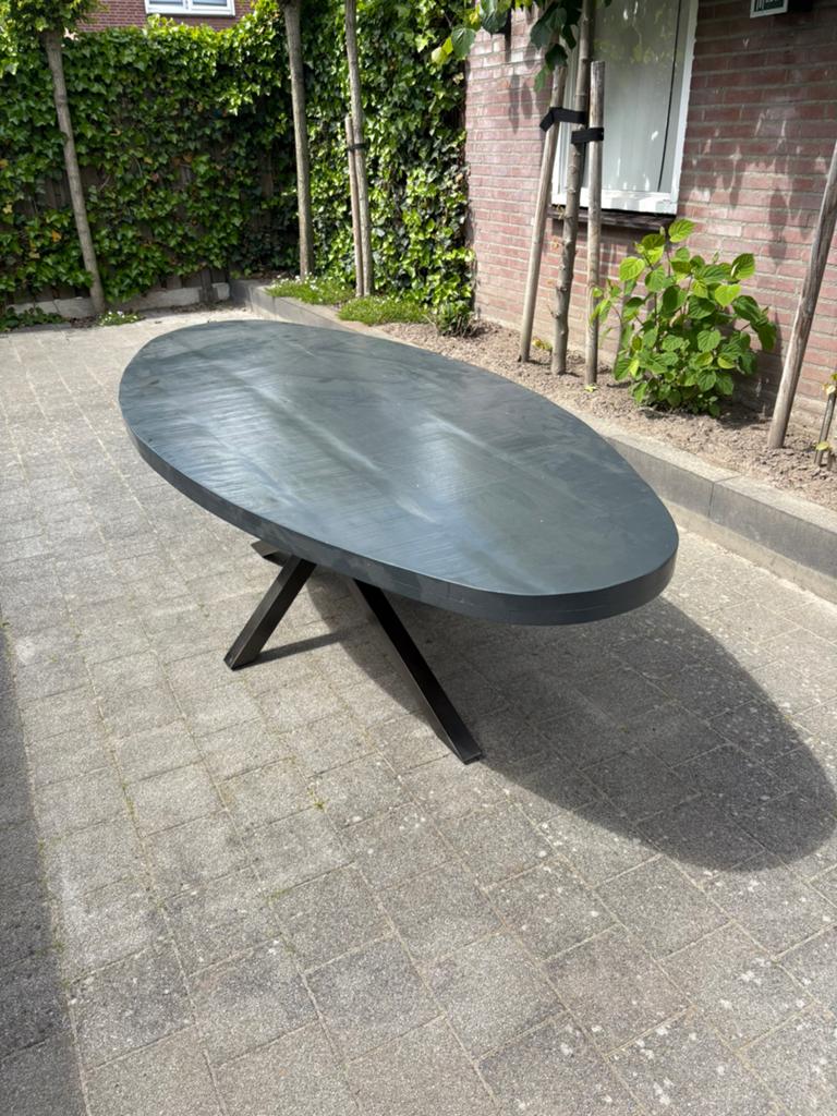 Ovale eettafel, Ophalen, 100 tot 150 cm, 200 cm of meer, Zo goed als nieuw