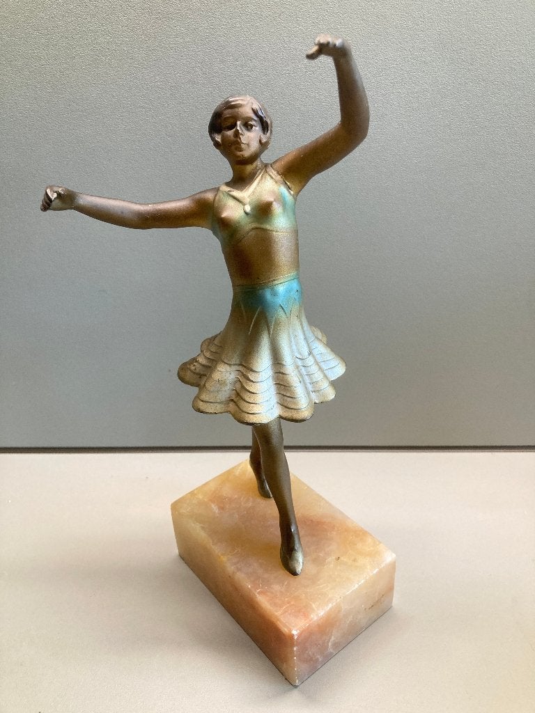beeld art deco danseres jaren 20 / 30, Antiek en Kunst, Art deco, Ophalen of Verzenden, 20 - 50 cm, Beeld