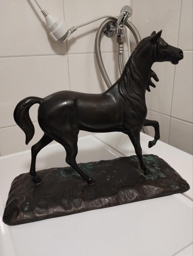 Bronzen paard hengst, Ophalen of Verzenden