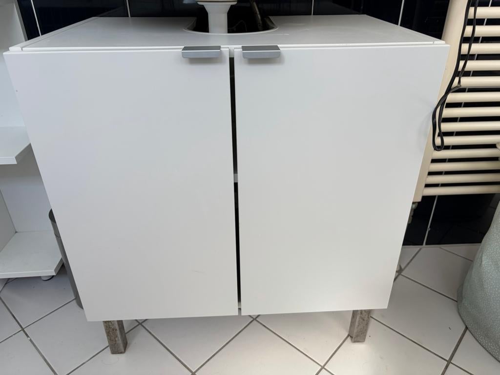 Badkamermeubel wit - 60 cm breed, 38 cm diep, Huis en Inrichting, Badkamer | Badkamermeubels, Ophalen, Gebruikt, 50 tot 100 cm