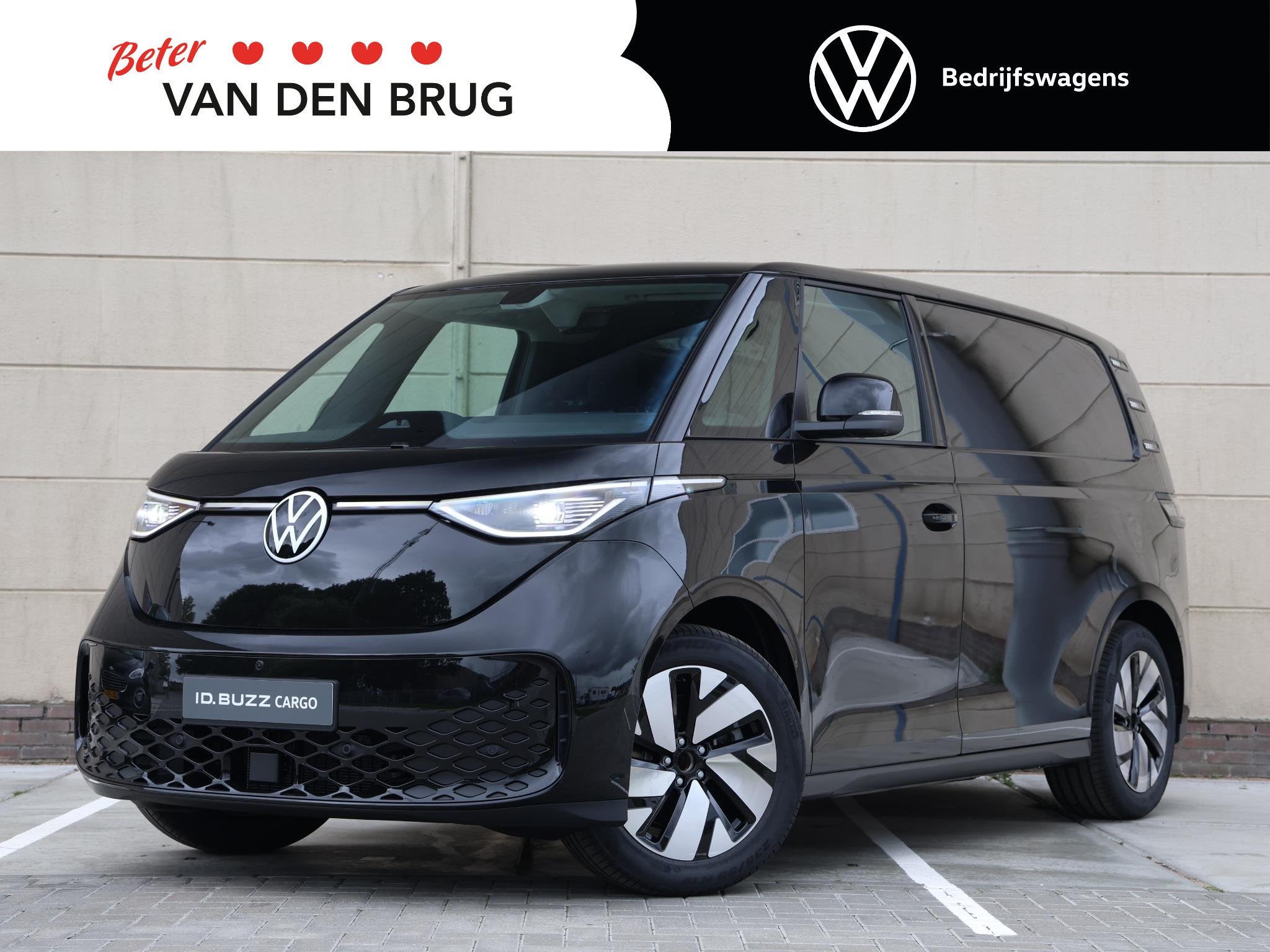 Volkswagen ID. Buzz Cargo Bulli Limited Edition Elektromotor, Auto's, Bestelauto's, Automaat, Zwart, Volkswagen, Zwart