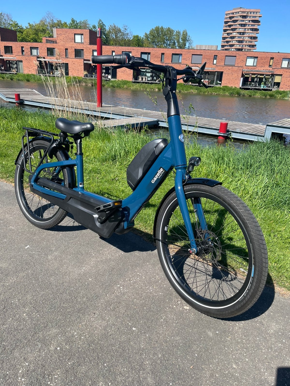 Gazelle Easyflow Mallard Bleu 630WH accu 1 jaar oud, Fietsen en Brommers, Elektrische fietsen, Ophalen, Zo goed als nieuw, Minder dan 47 cm
