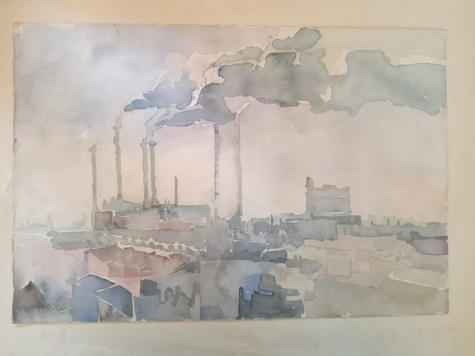 aquarellen 56 x 36 cm, Ophalen of Verzenden, Landschappen, Overige techniek