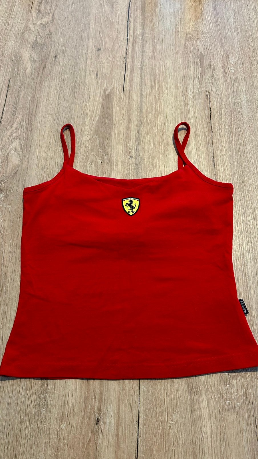 Rood Ferrari topje maat S, dames/ meisjes topje, Ophalen of Verzenden, Gedragen, Rood, Maat 36 (S)