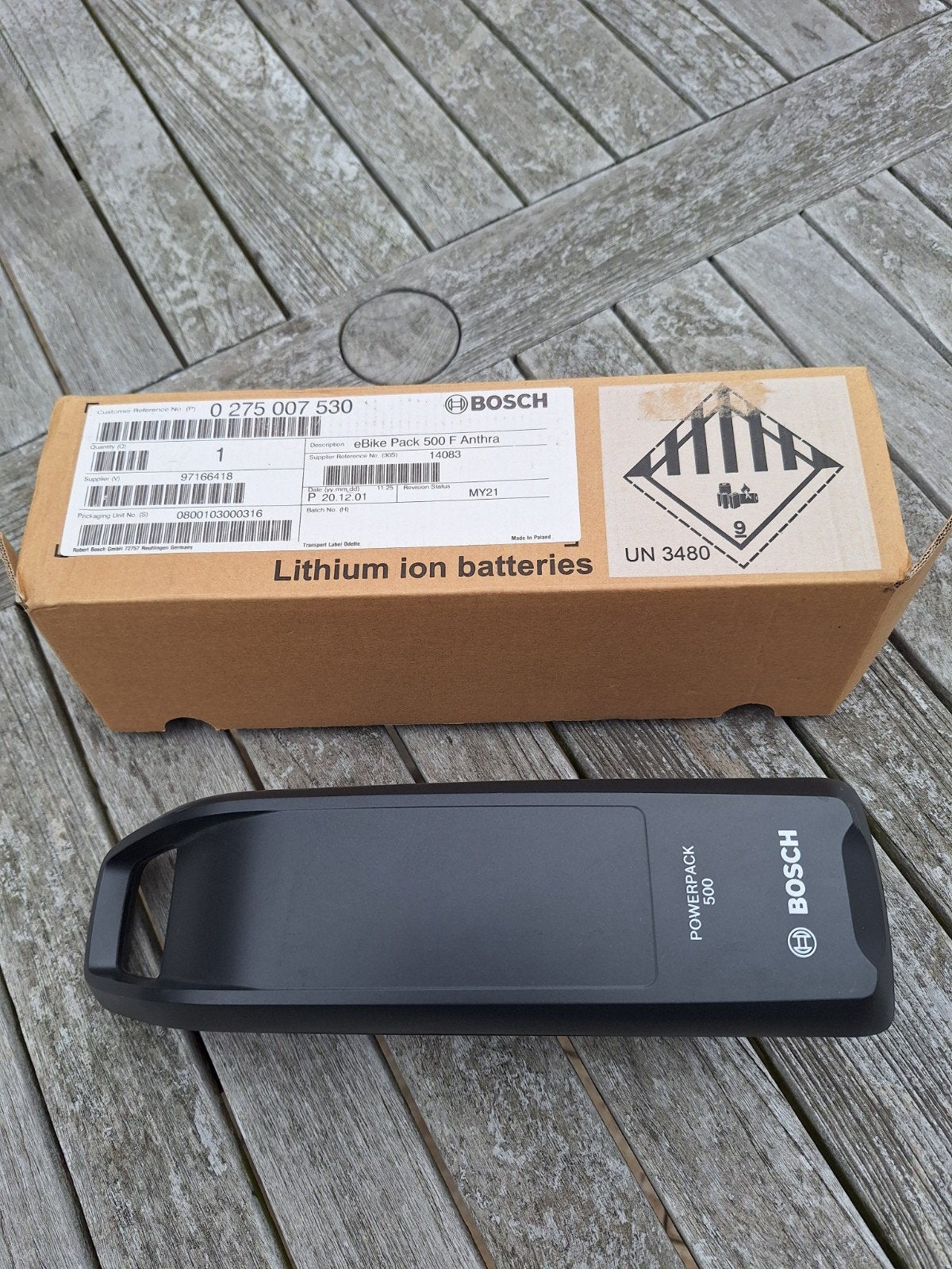 Bosch powerpack frame accu 500wh NIEUW, Nieuw