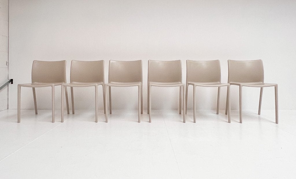 Set van 6 Magis Air stoelen van Jasper Morrison, na 2000, Kunststof, Gebruikt, Design, Ophalen of Verzenden