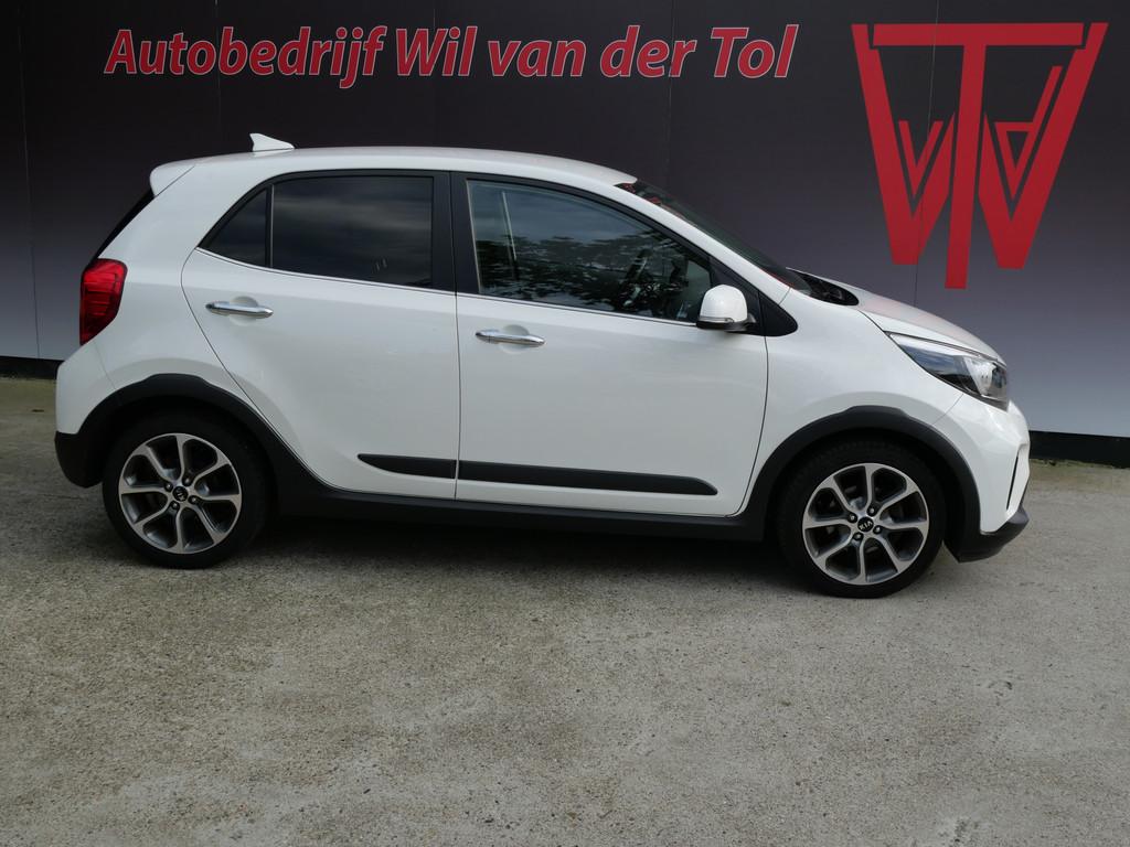 Kia Picanto 1.0 T-GDI X-LINE | LEER | NAVIGATIE | CAMERA | 1, Auto's, Kia, 101 pk, Gebruikt, 920 kg, Wit