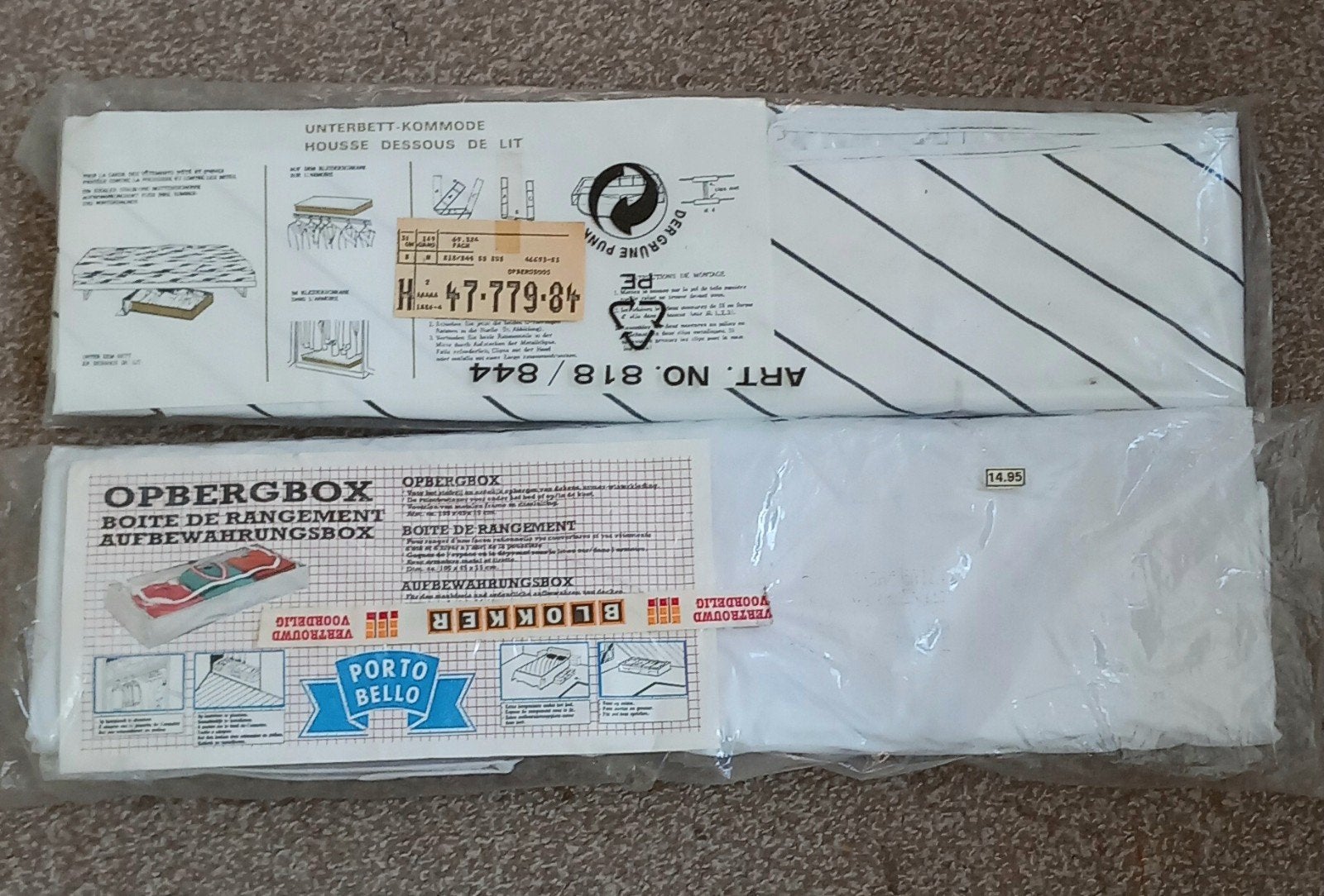 Opbergboxen 2 inklapbaar 105x45x15/ samen €12.50, Ophalen of Verzenden, Nieuw