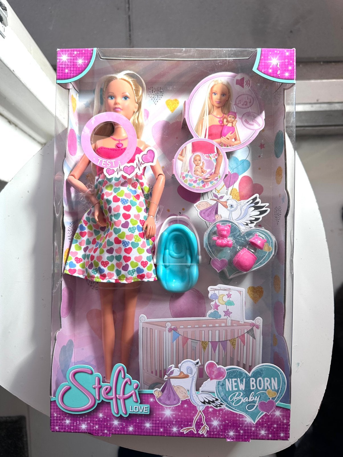 Steffi Love – New Born Baby Set (nieuw in doos), Ophalen of Verzenden, Zo goed als nieuw, Babypop
