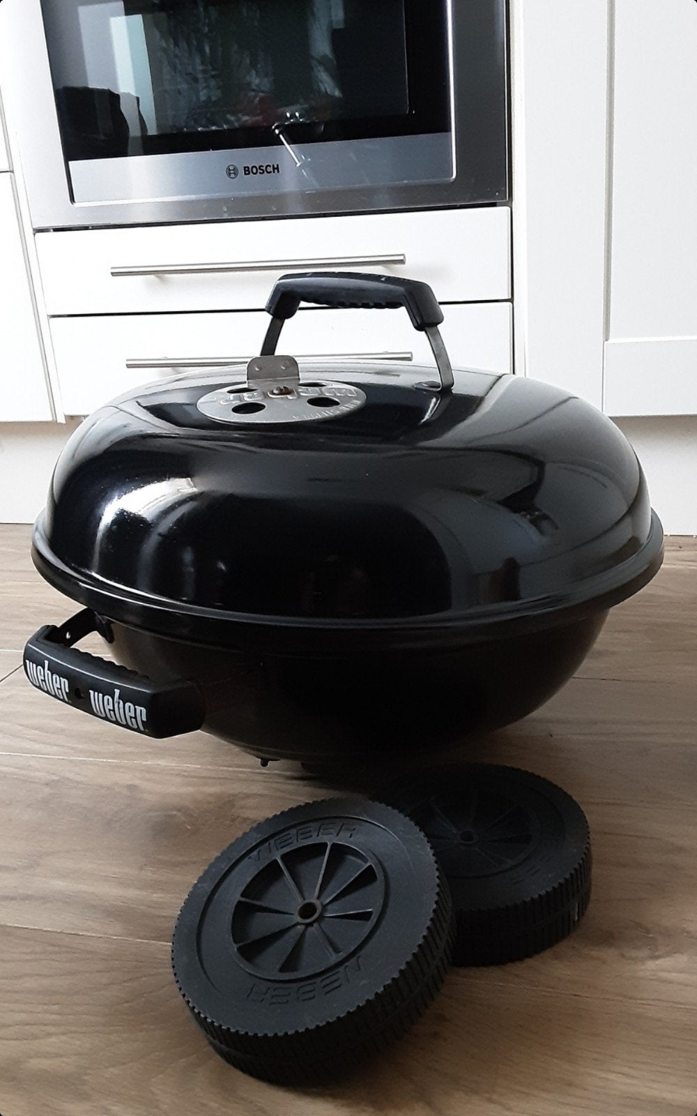 Weber 47 bbq onderdelen deksel wielen grill kettle VA 15,-, Ophalen of Verzenden, Weber