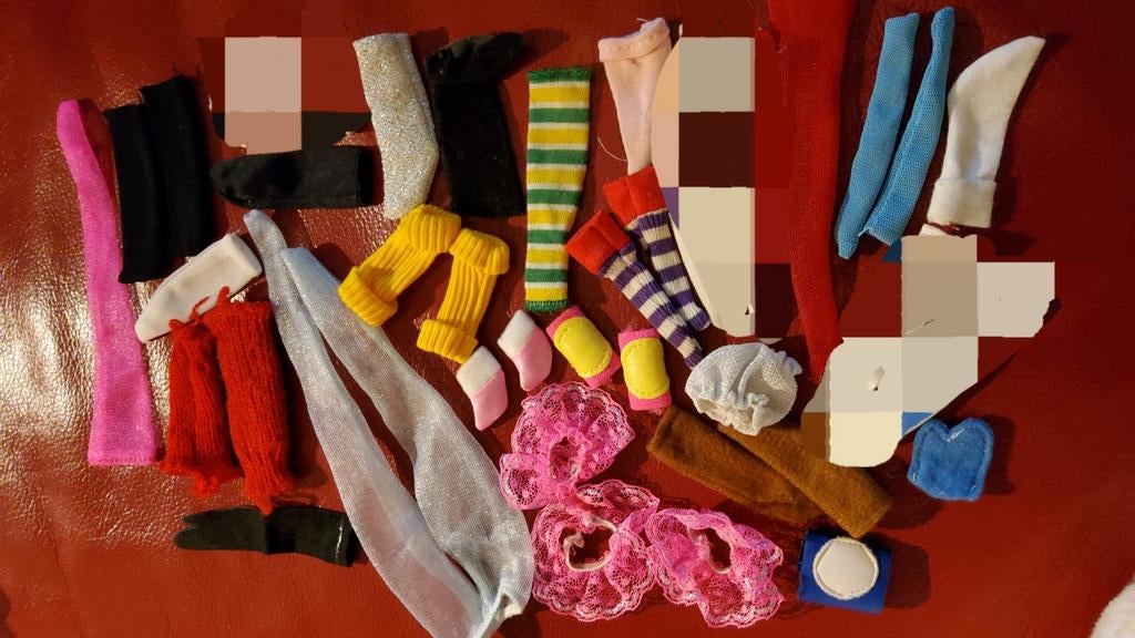 Vintage Barbie Sindy Fleur Daisy Tienerpop kousen sok panty., Ophalen of Verzenden, Zo goed als nieuw, Fashion Doll
