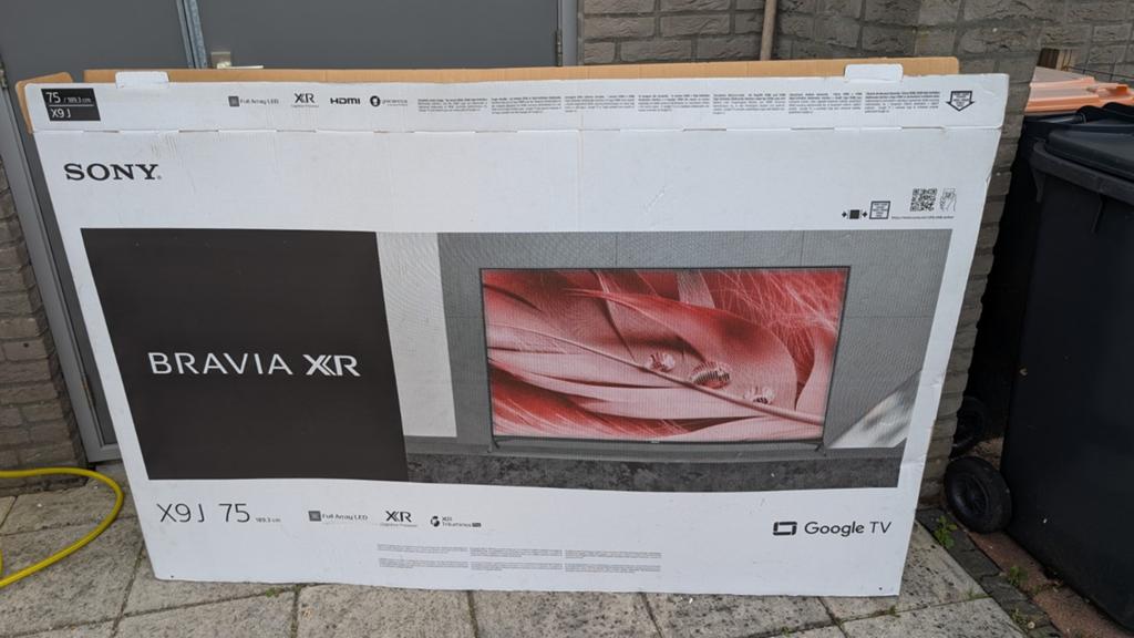 Lege TV doos Sony Bravia XR X9J 75 inch, Ophalen, Zo goed als nieuw, 100 cm of meer, Sony