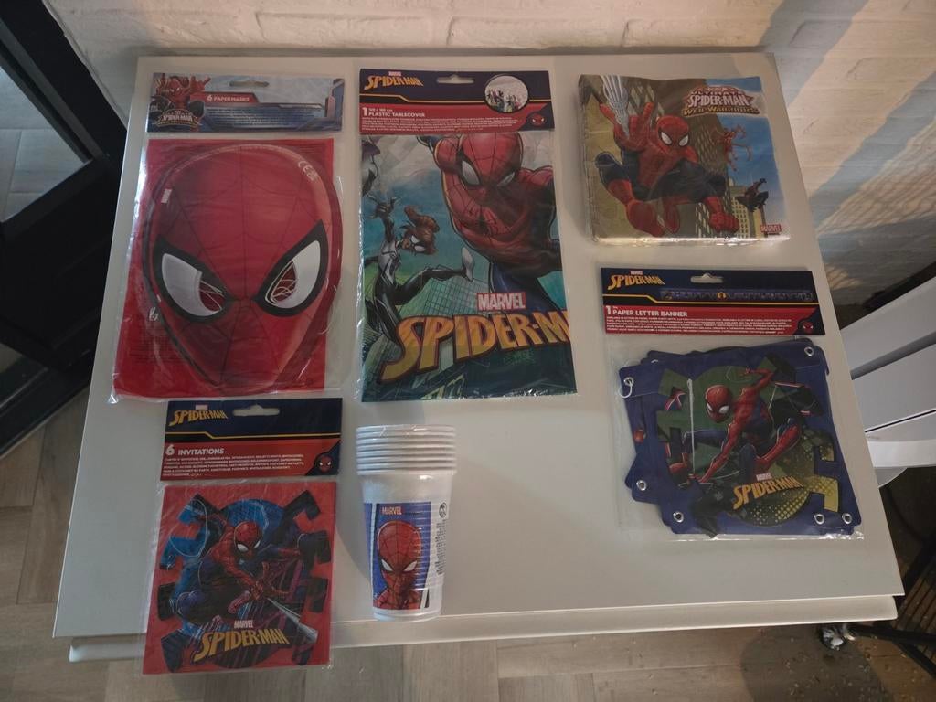 Nieuwe Spiderman versiering/verjaardagspakket, Ophalen of Verzenden, Nieuw