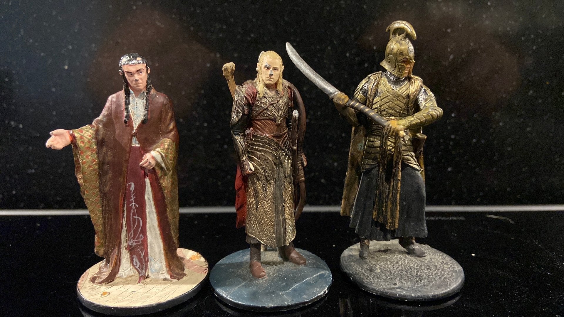 NLP lors of the rings: Elrond/Haldir en Elven warrior, Ophalen of Verzenden, Zo goed als nieuw, Actiefiguurtje