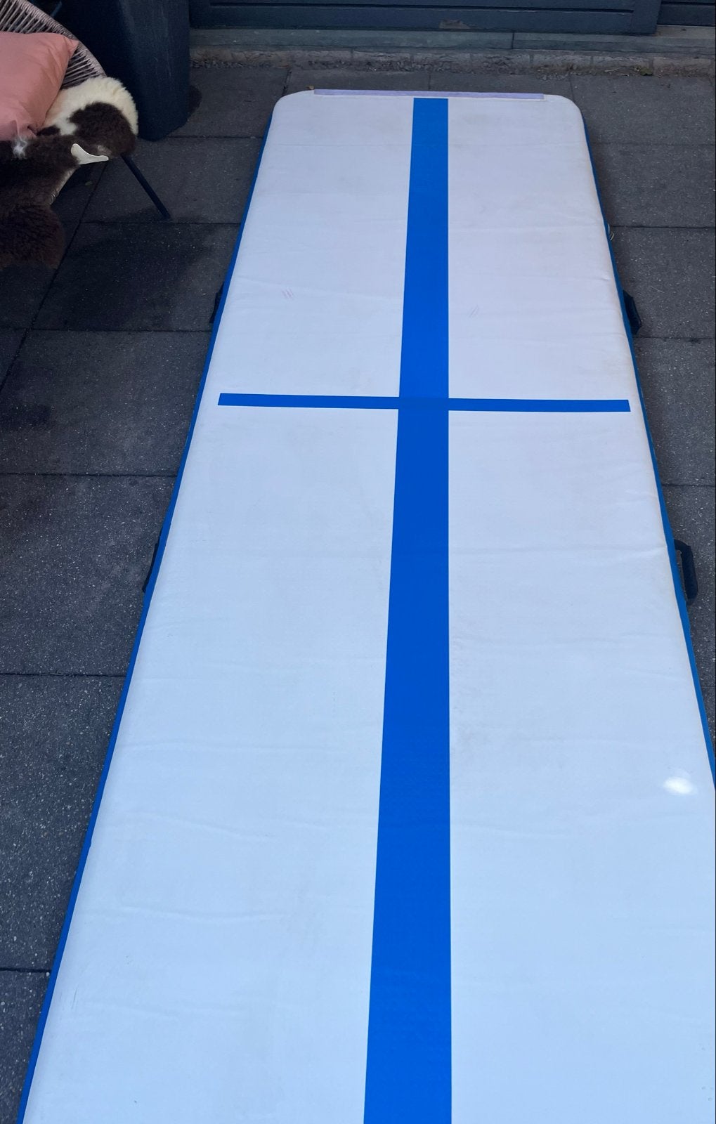 Airtrack mat - Turnmat - Opblaasbare turnbaan, Ophalen, Gebruikt, Materiaal, Wit
