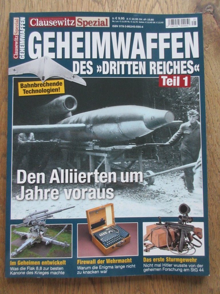 Clauzewitz Geheimwaffen Dritten Reiches V1 Sturmgewehr Flak, Verzamelen, Verzenden, Duitsland, Boek of Tijdschrift