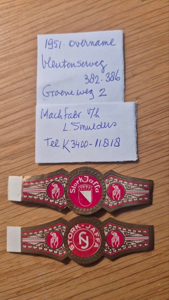 Sigarenbanden Utrecht, Ophalen, Zo goed als nieuw, Sigarenbandjes